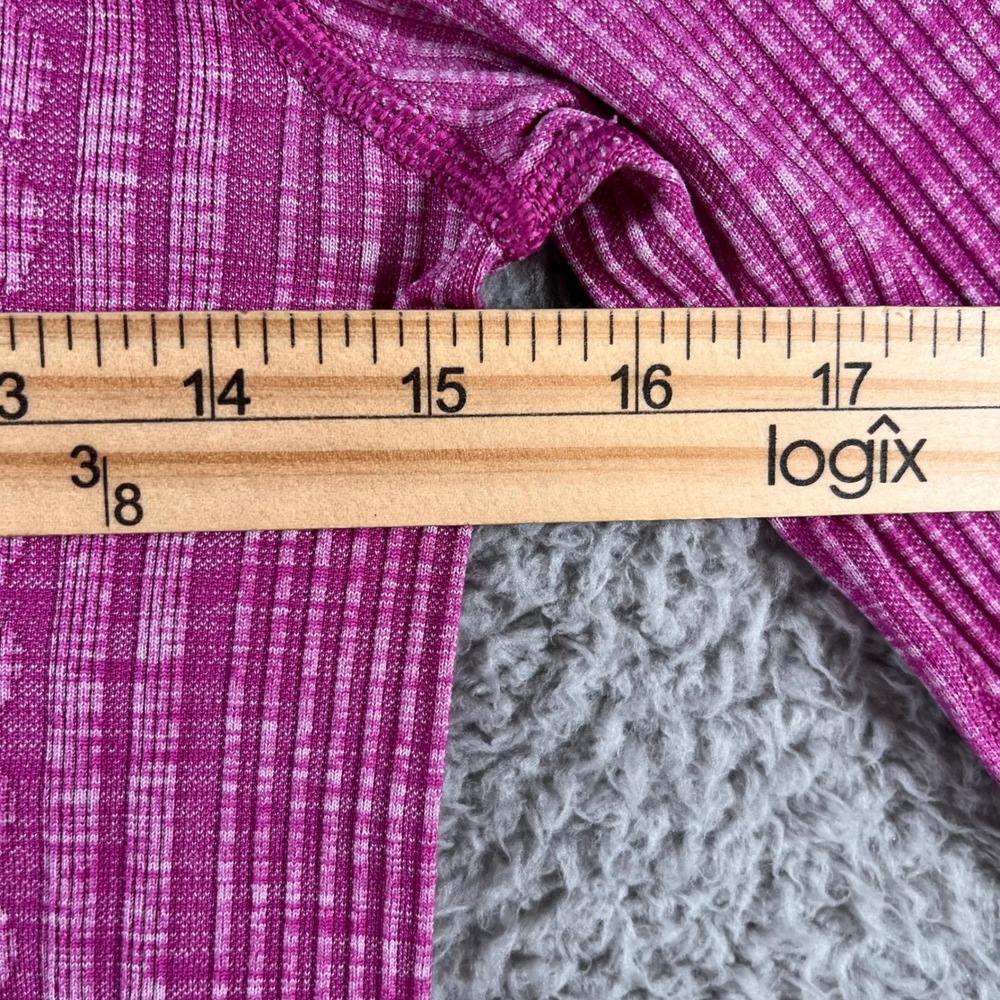 Lululemon Swiftly Tech Long Sleeve Crew Shirt Pink/Purple Ribbed Thumbholes - Picture 5 of 7